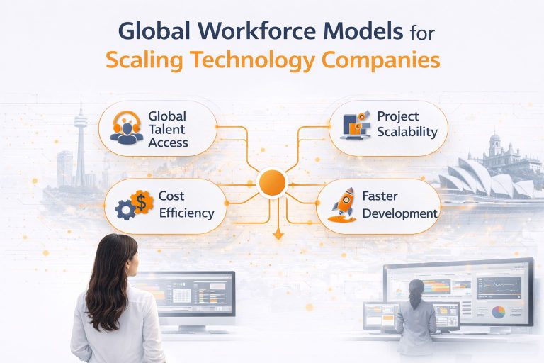 global workforce models for scaling technology companies using distributed teams and global talent